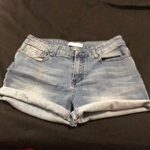 Light wash blue shorts